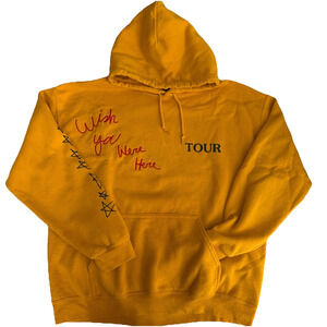 Travis Scott Astroworld Wish You Were Here Tour Yellow Hoodie Sweater Size Mediu